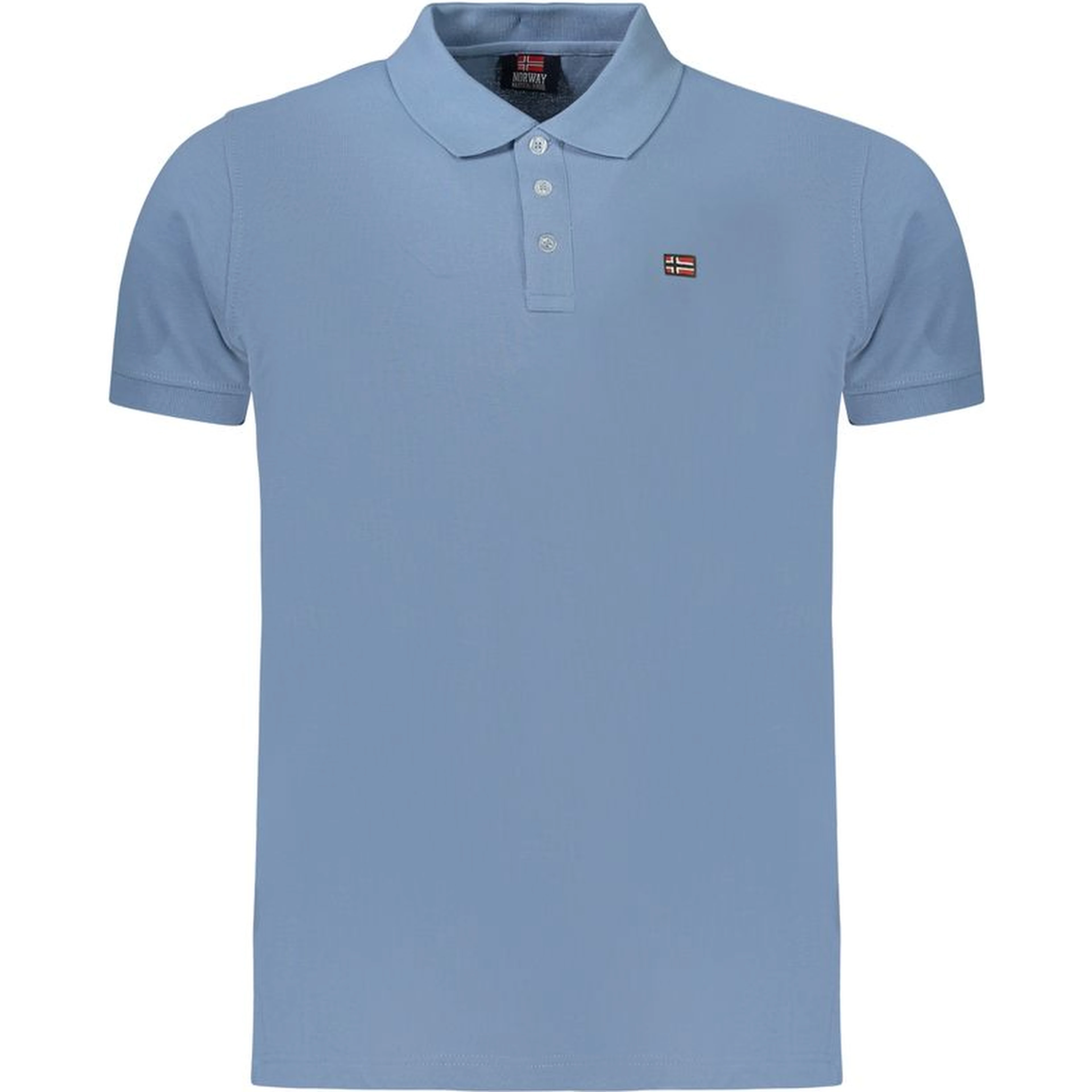 Blue Cotton Polo Shirt
