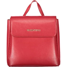 Red Polyurethane Women's Bag