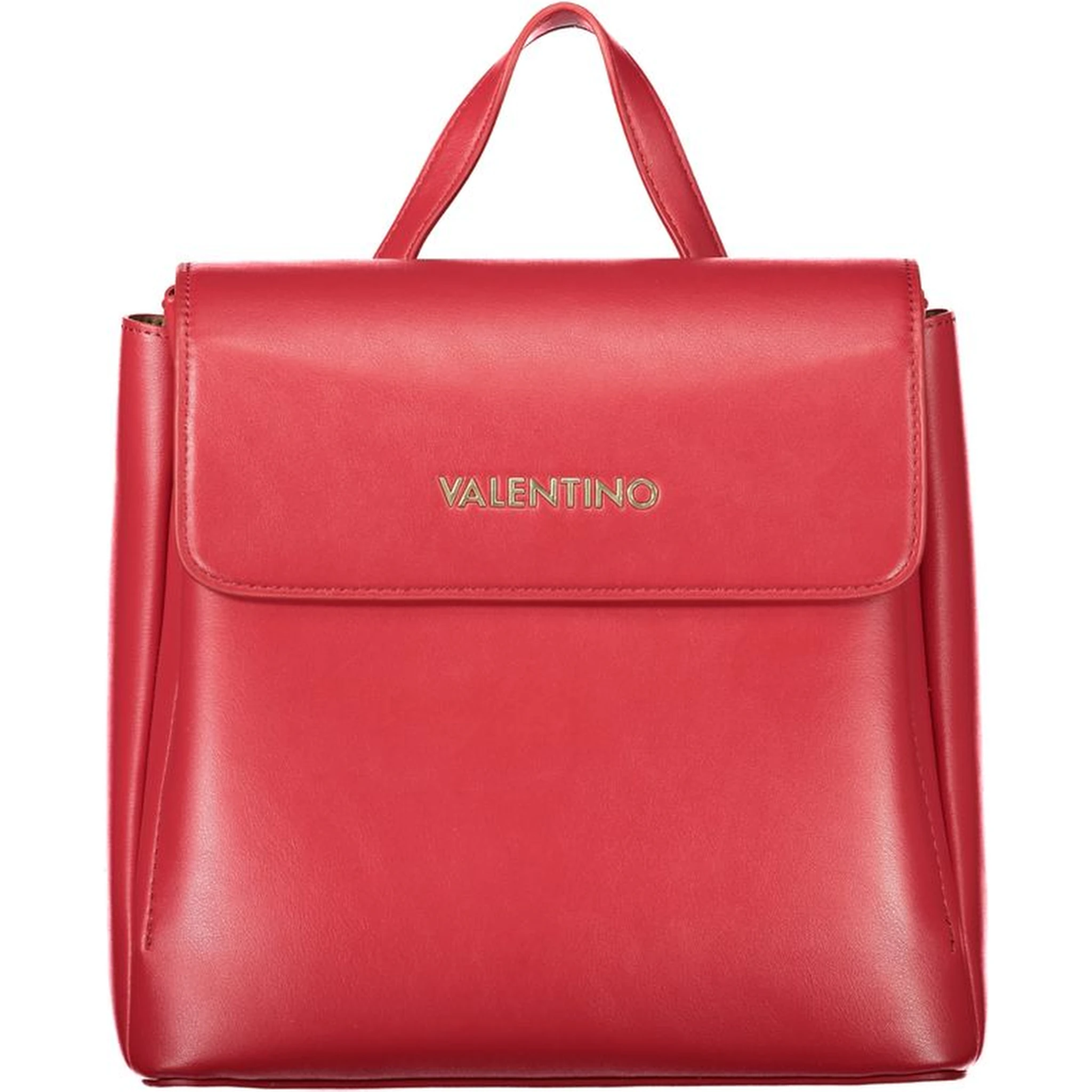 Red Polyurethane Women's Bag