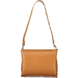 Brown Polyurethane Women's Bag