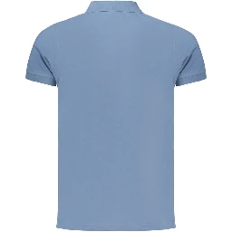Blue Cotton Polo Shirt