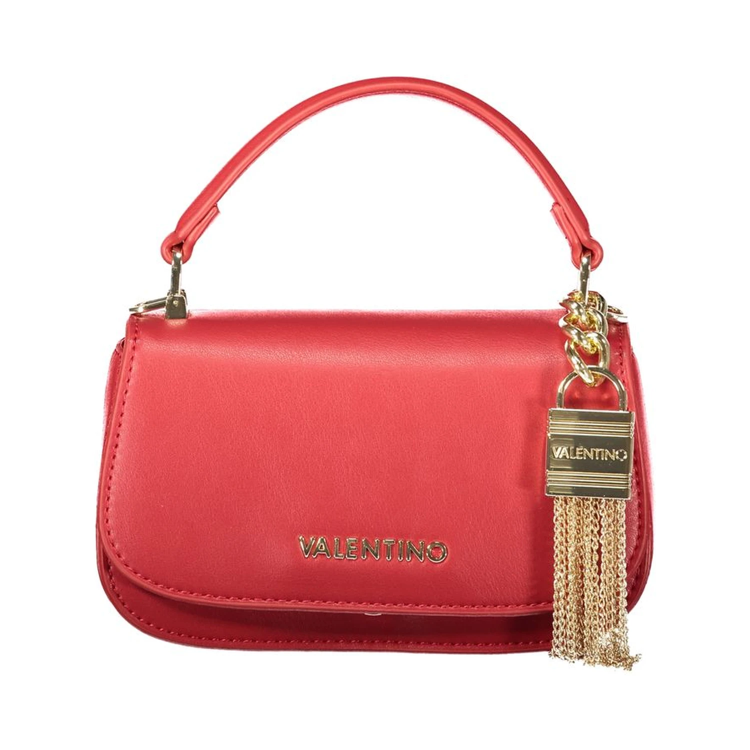 Rosso Poliuretano Donna Bag With Contrast Details
