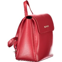Red Polyurethane Women's Bag