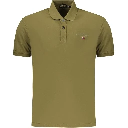 Green Cotton Men's Polo Shirt