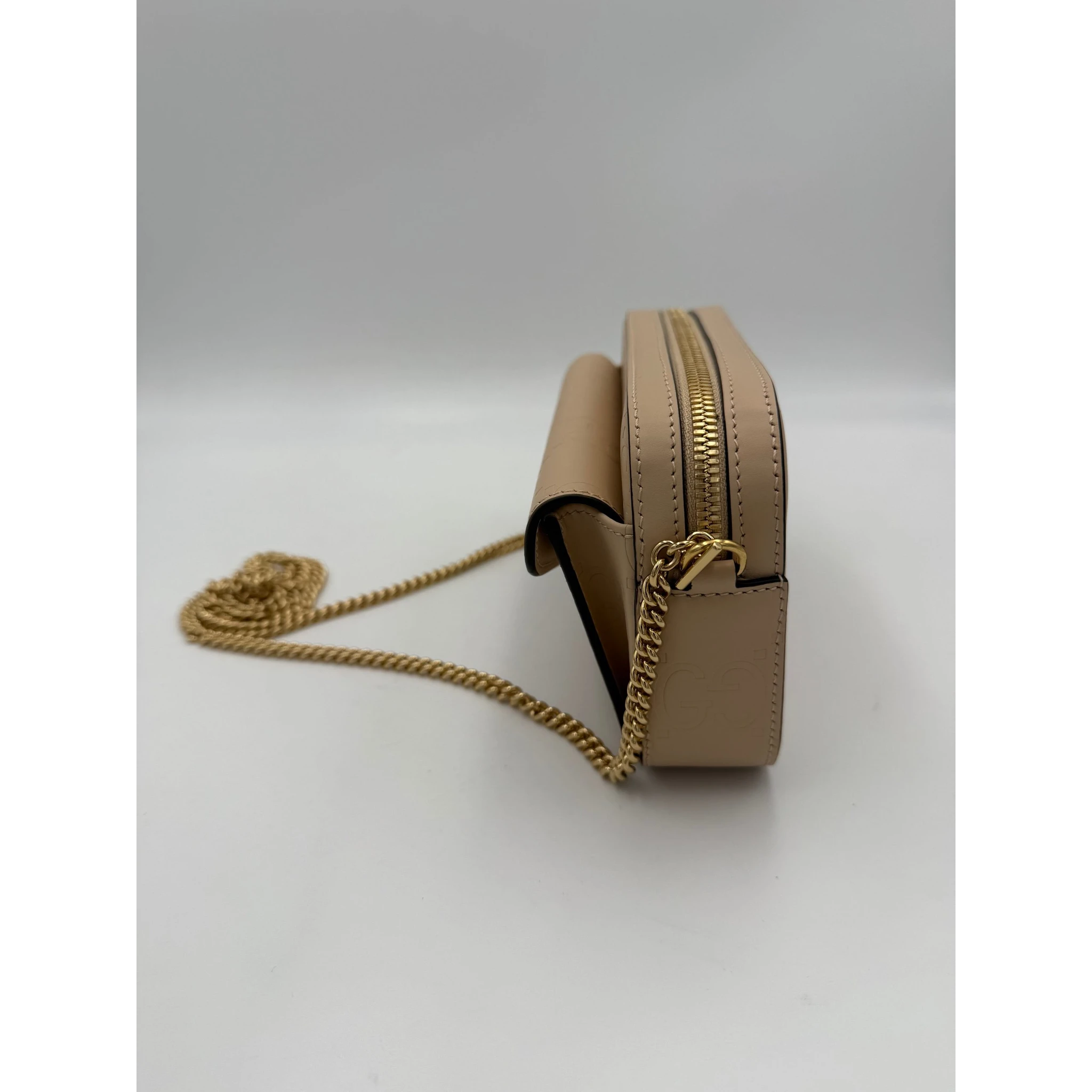 GUCCI GG Jumbo Beige with Front Pocket Shoulder Bag