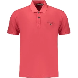 Red Cotton Men's Polo Shirt