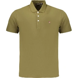 Green Cotton Men's Polo Shirt