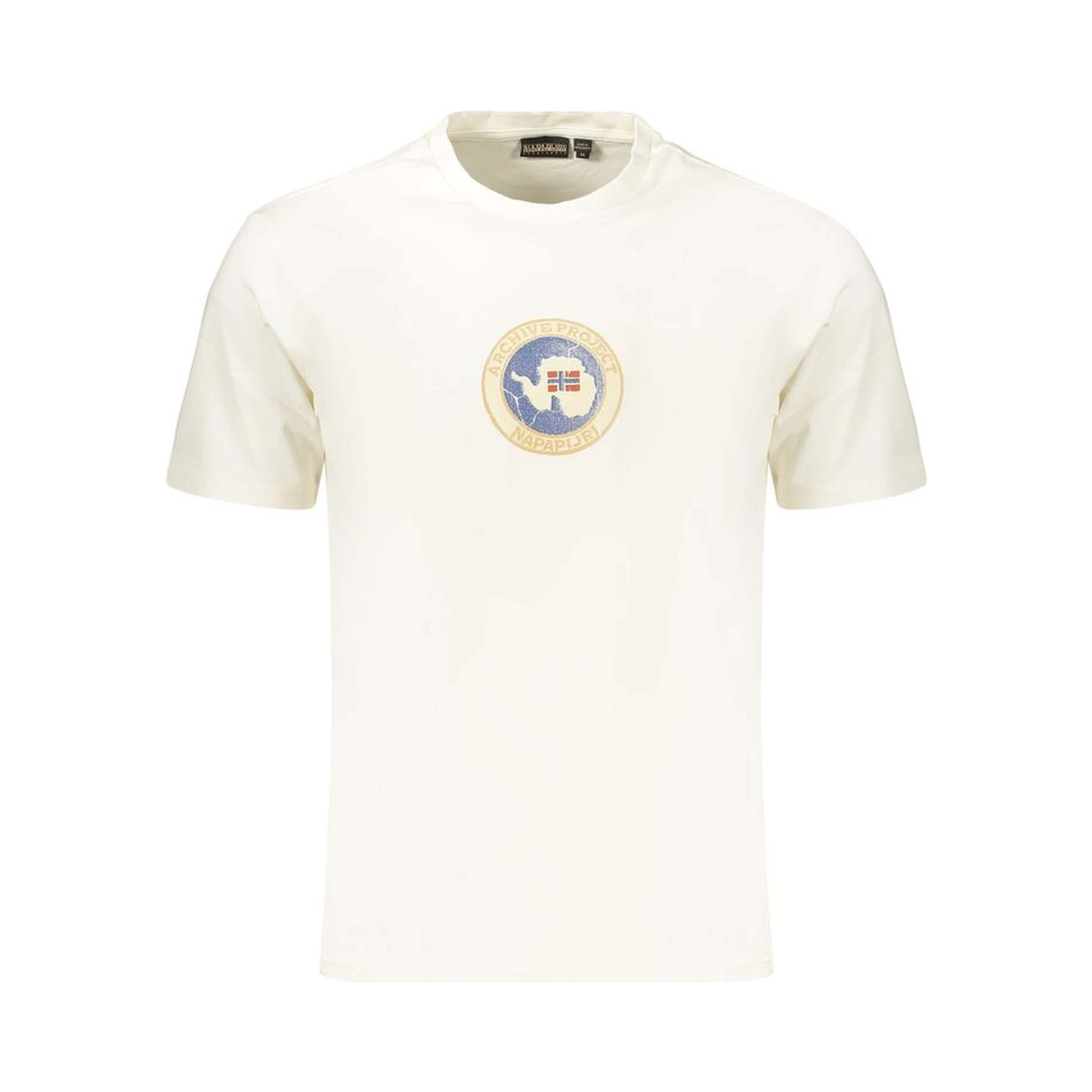 White Cotton Men's T-Shirt