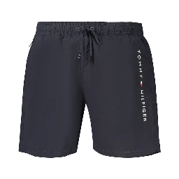 Blue Polyester Men's Short