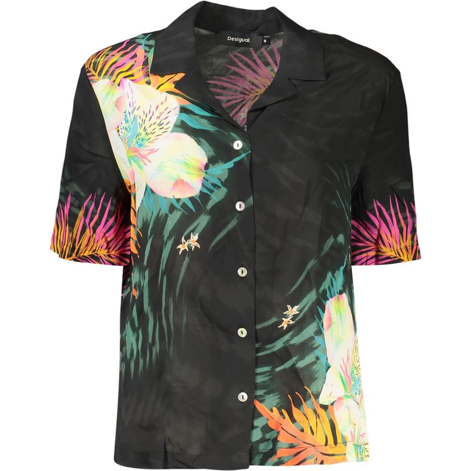 Black Viscose Womens Shirt