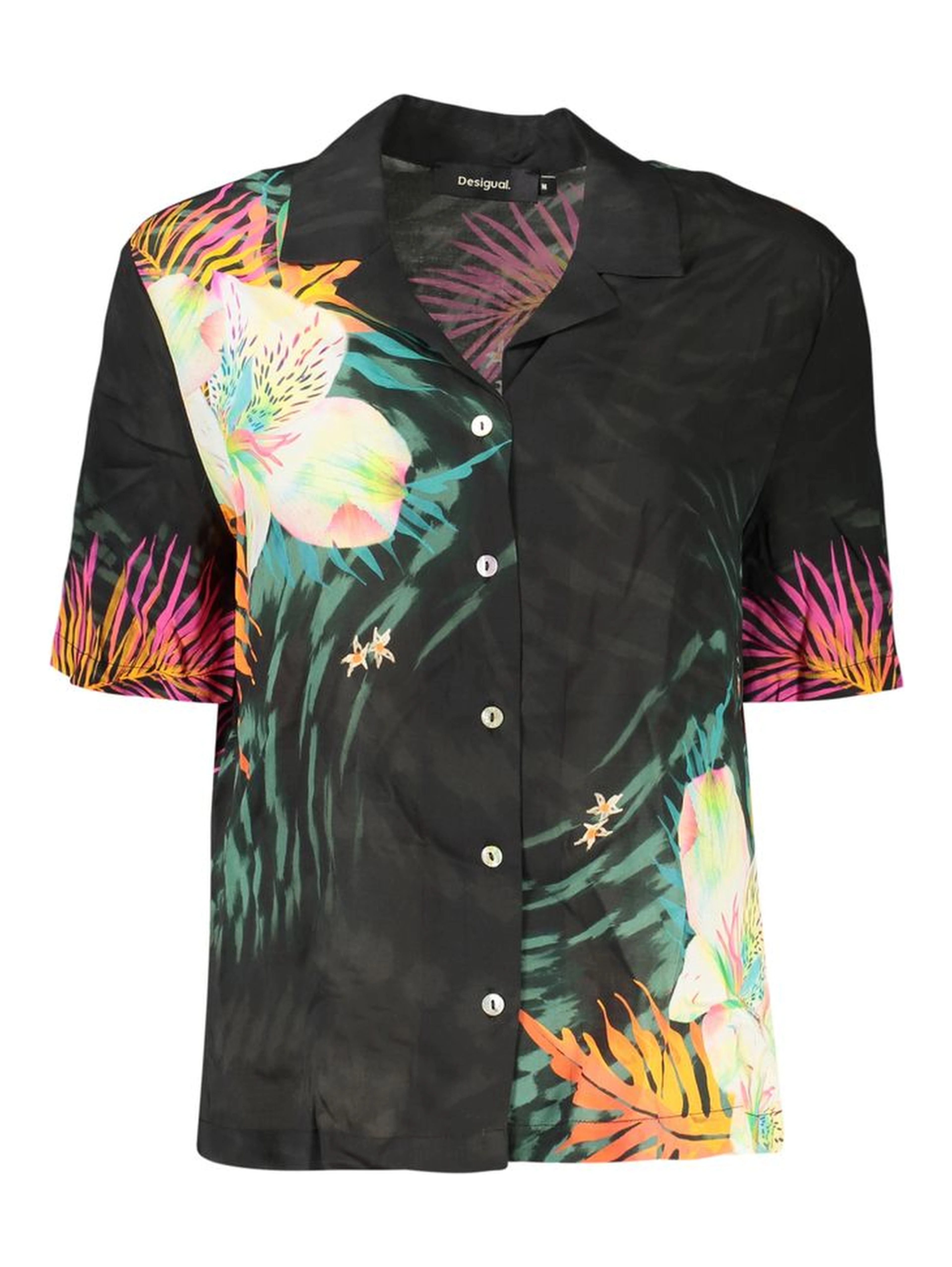 Black Viscose Womens Shirt