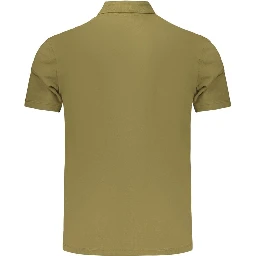 Green Cotton Men's Polo Shirt
