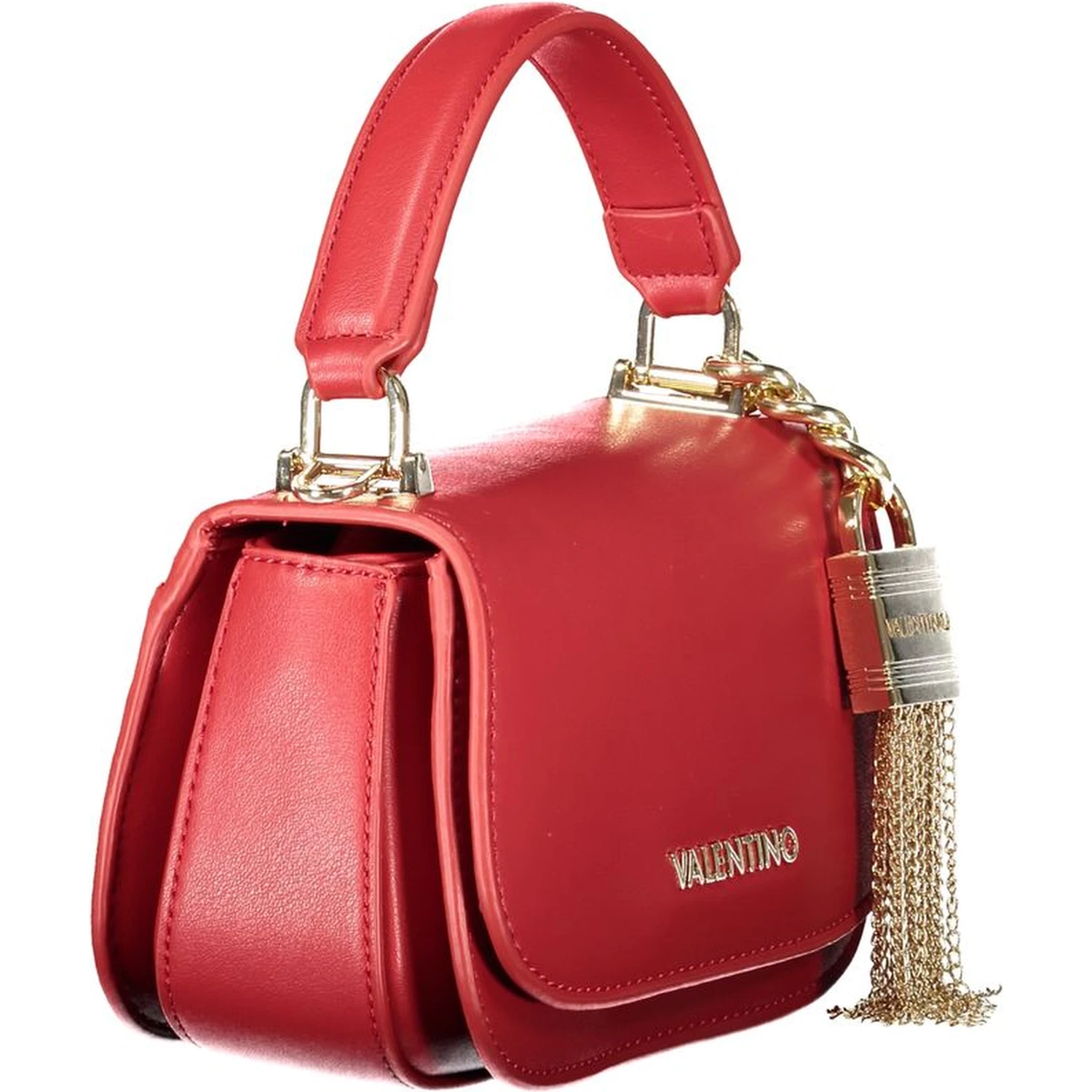 Rosso Poliuretano Donna Bag With Contrast Details