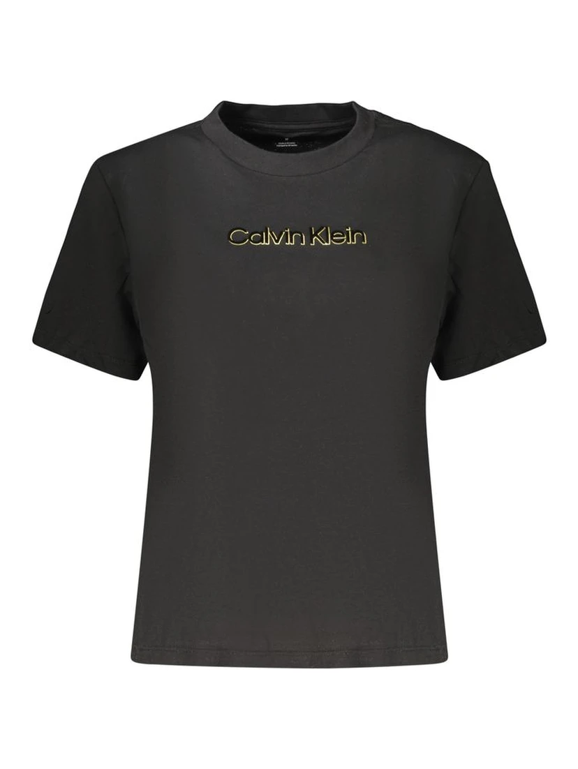 Black Cotton Womens T-Shirt