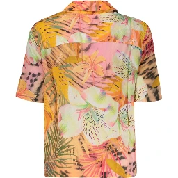 Orange Viscose Women's Shirt