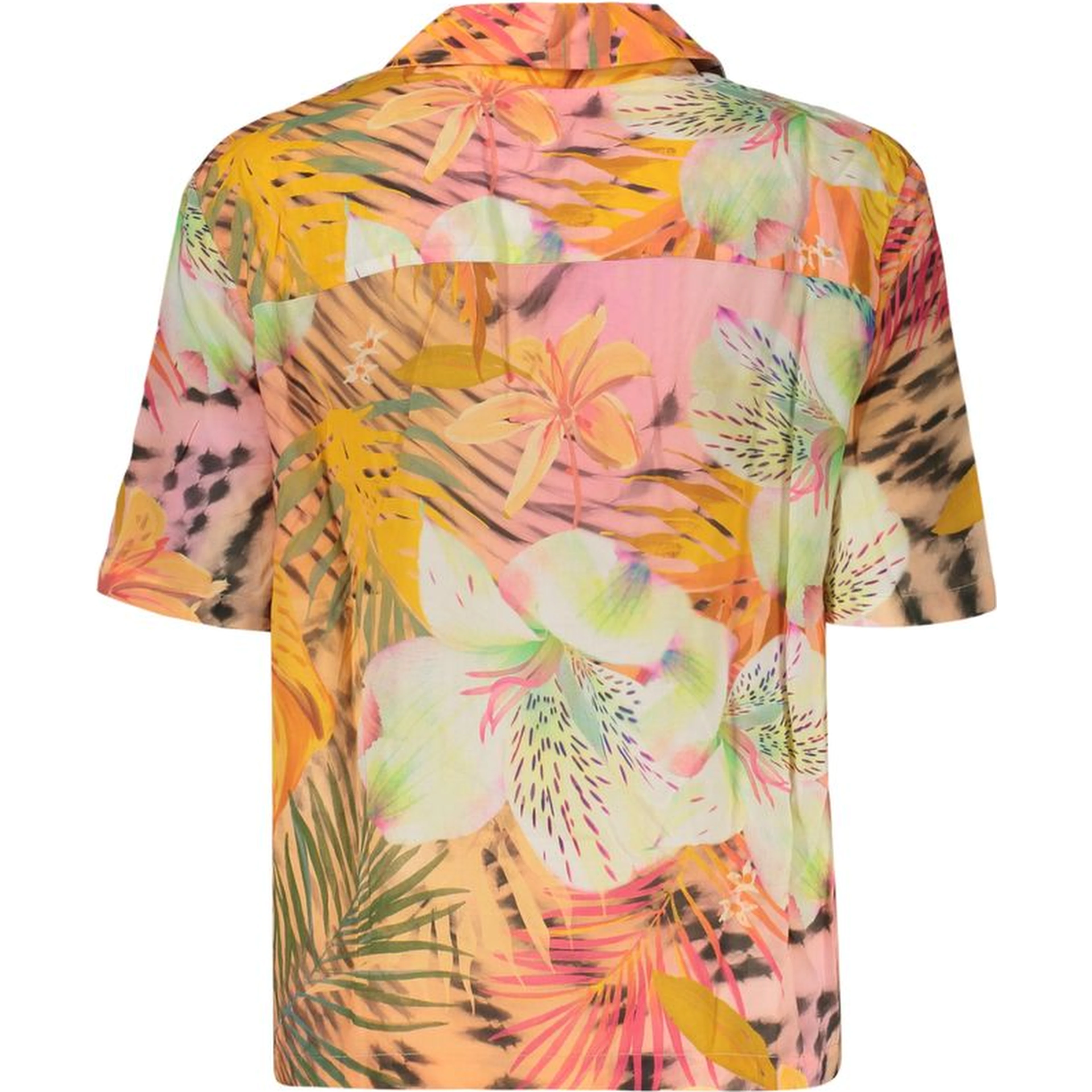 Orange Viscose Women's Shirt