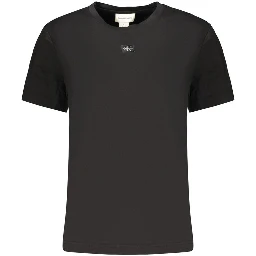 Black Cotton Womens T-Shirt