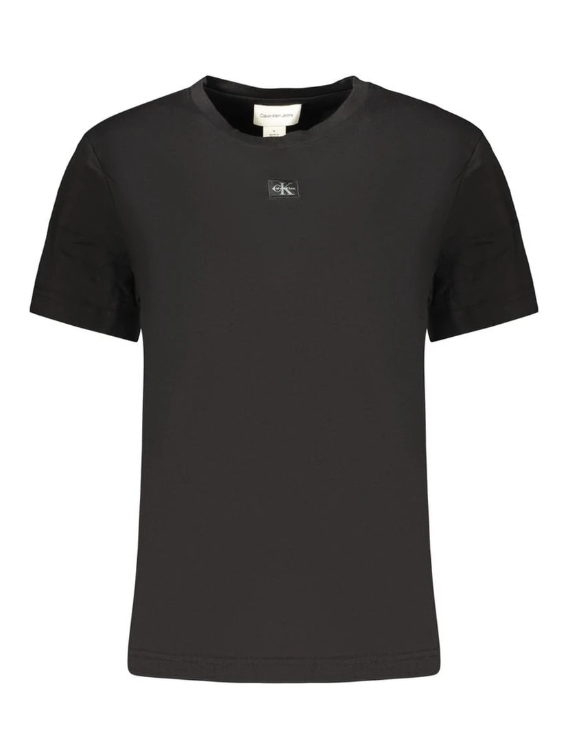 Black Cotton Womens T-Shirt