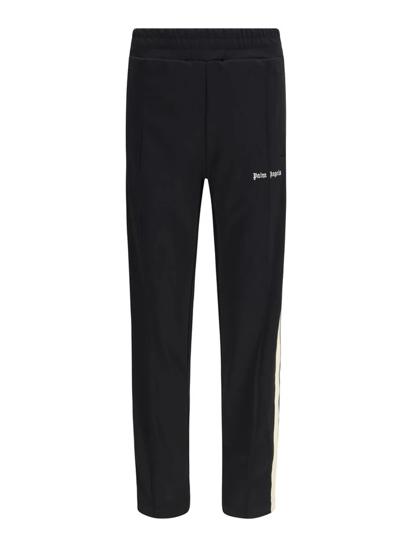 Black Polyester Athletic Pants