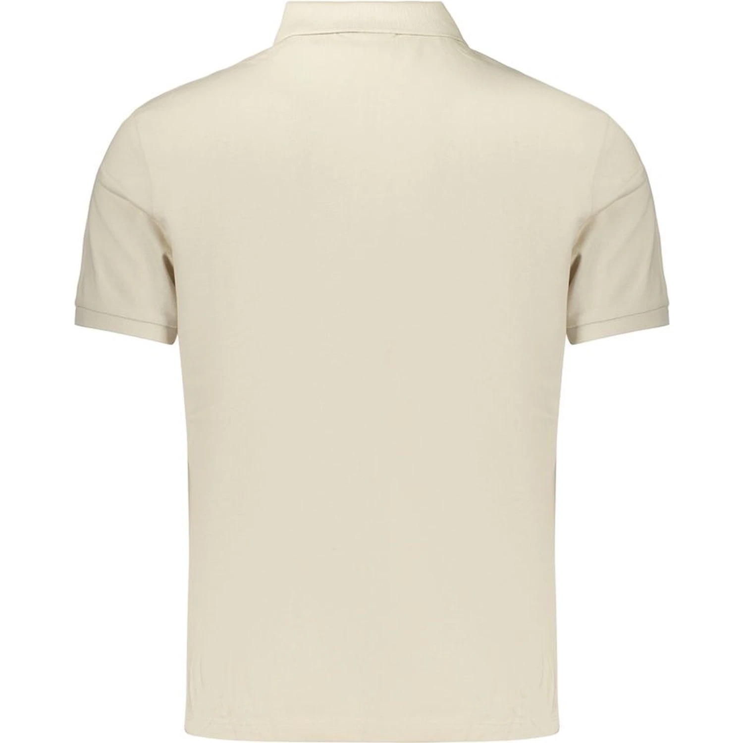 Beige Cotton Mens Polo Shirt