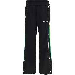 Black Polyester Athletic Pants