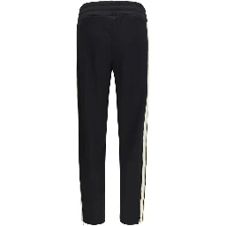 Black Polyester Athletic Pants