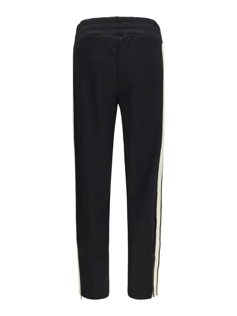 Black Polyester Athletic Pants