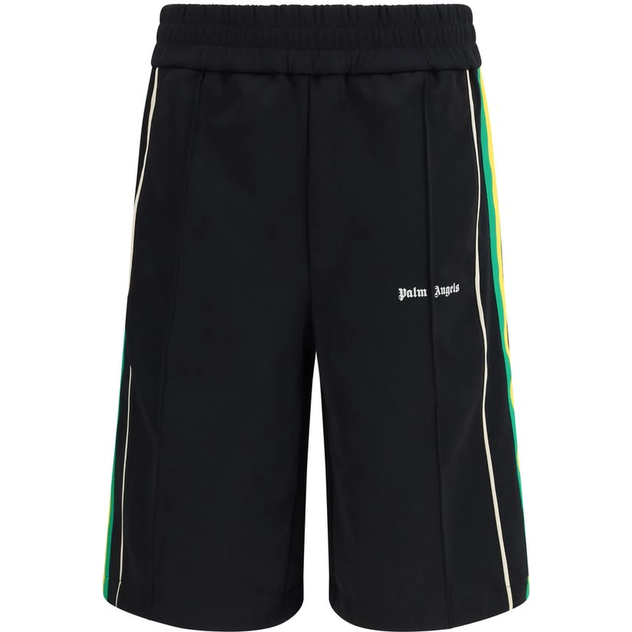 Black Polyester Bermuda Shorts