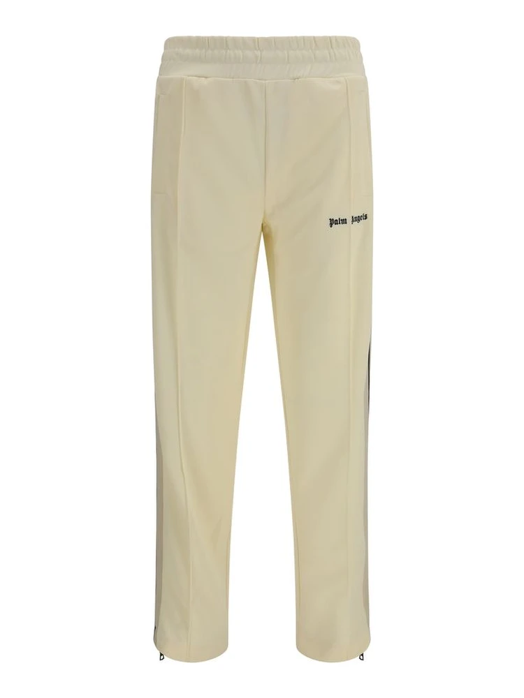 Beige Polyester Athletic Pants