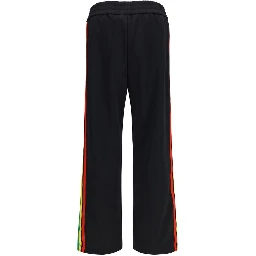 Black Polyester Athletic Pants
