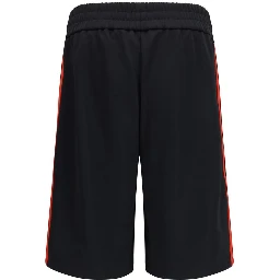 Black Polyester Bermuda Shorts