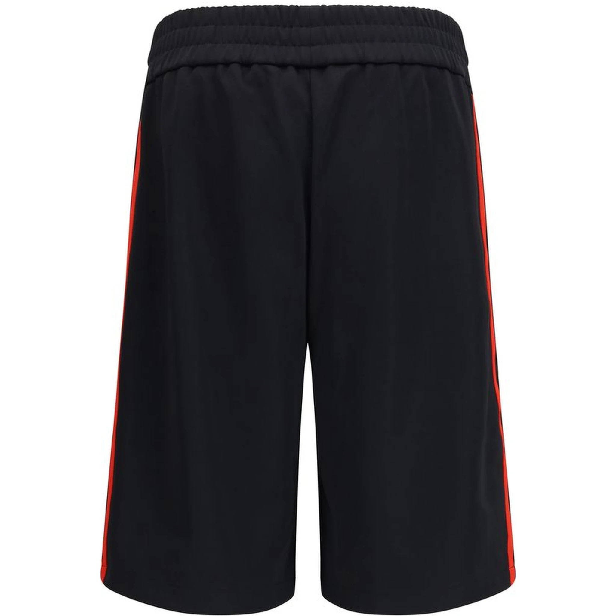 Black Polyester Bermuda Shorts