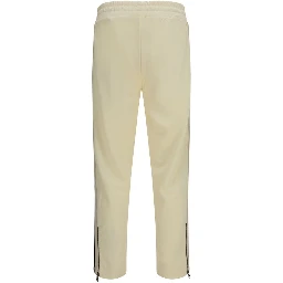 Beige Polyester Athletic Pants