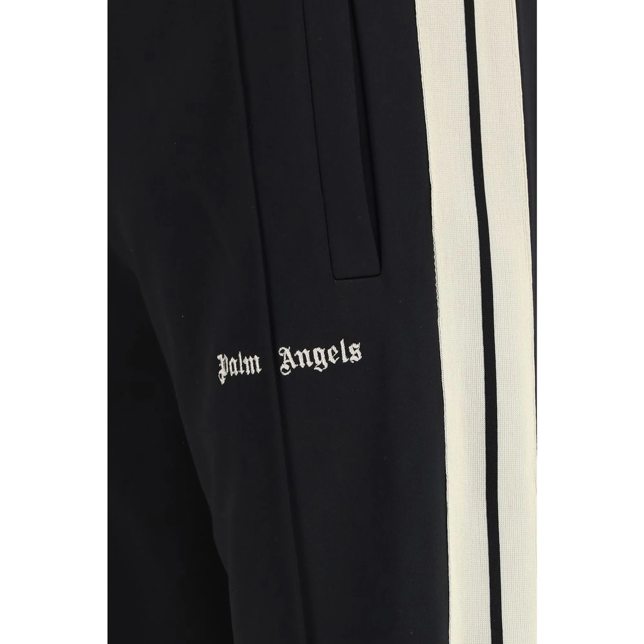Black Polyester Athletic Pants
