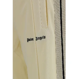 Beige Polyester Athletic Pants