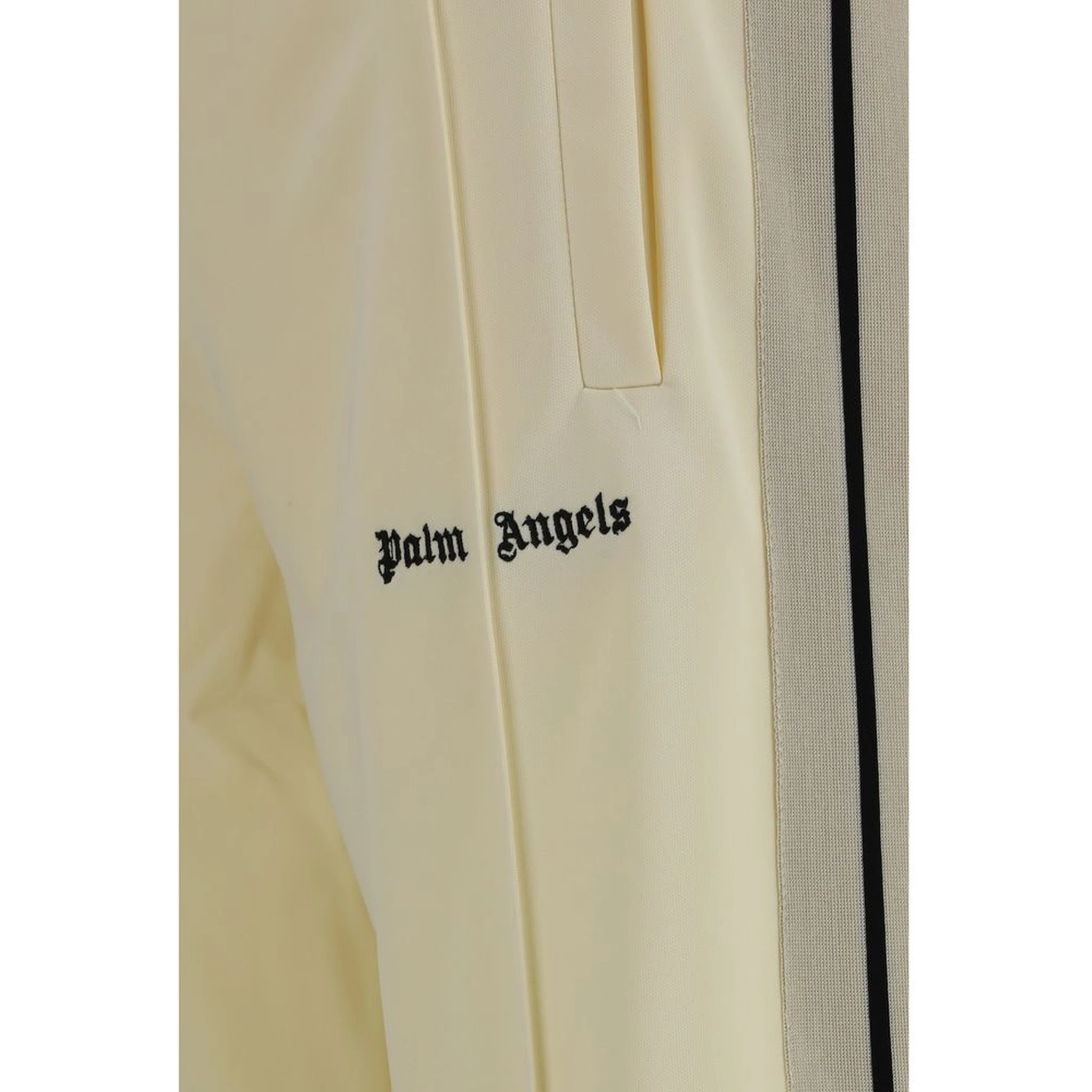 Beige Polyester Athletic Pants