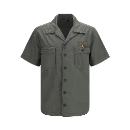 Gray Cotton Shortsleeve Shirt