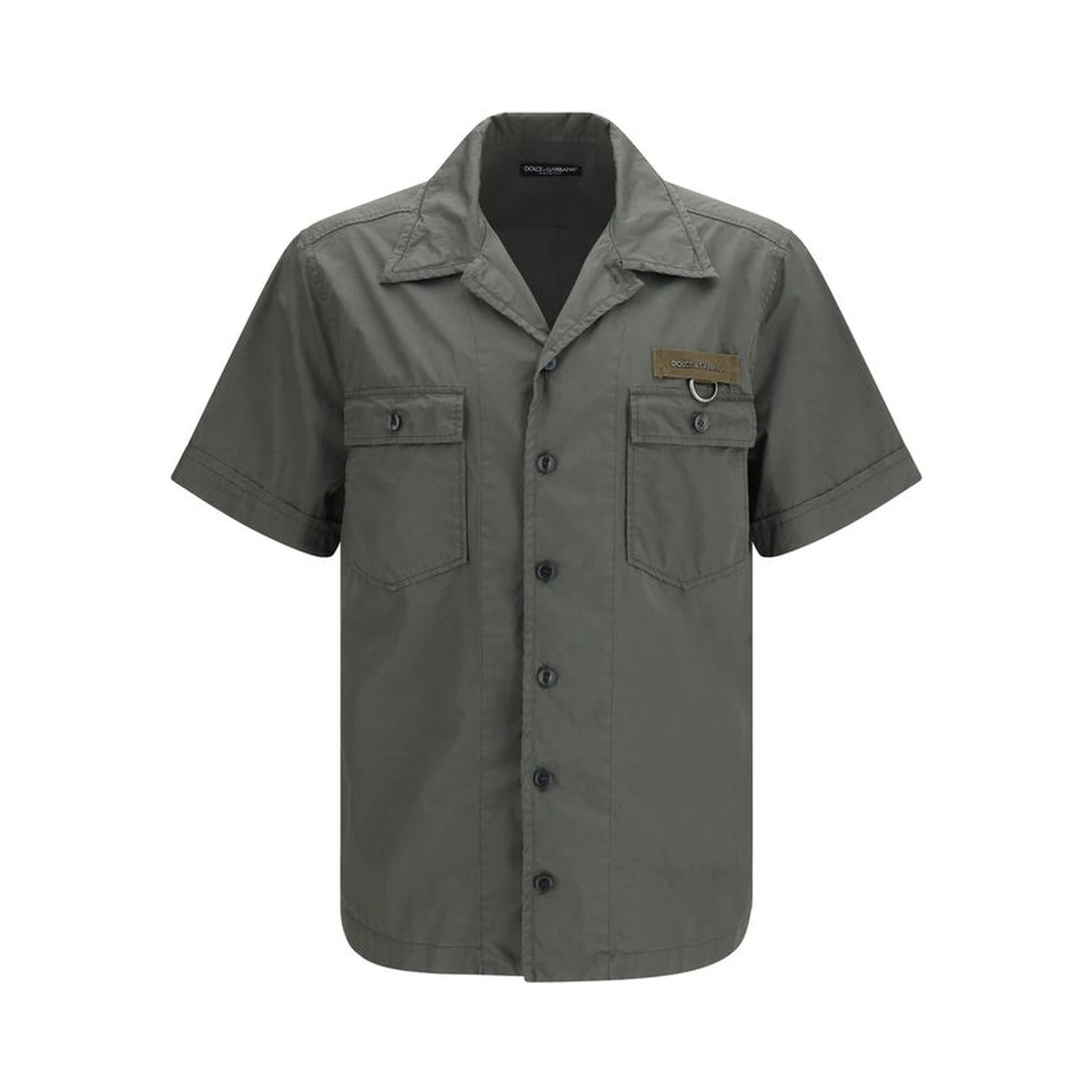 Gray Cotton Shortsleeve Shirt