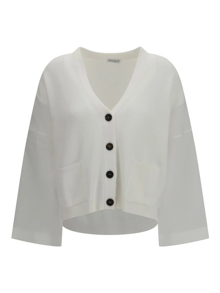 White Cotton Cardigan