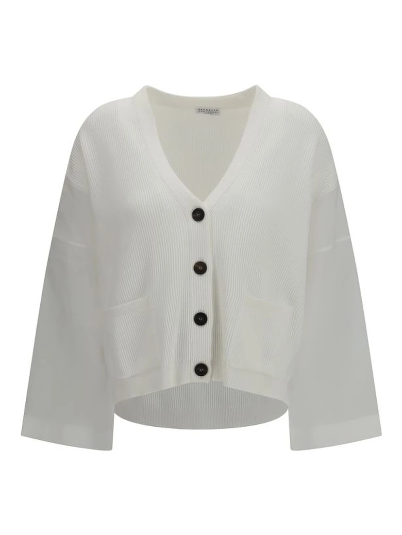 White Cotton Cardigan
