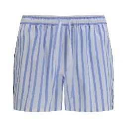 Blue Cotton Bermuda Shorts