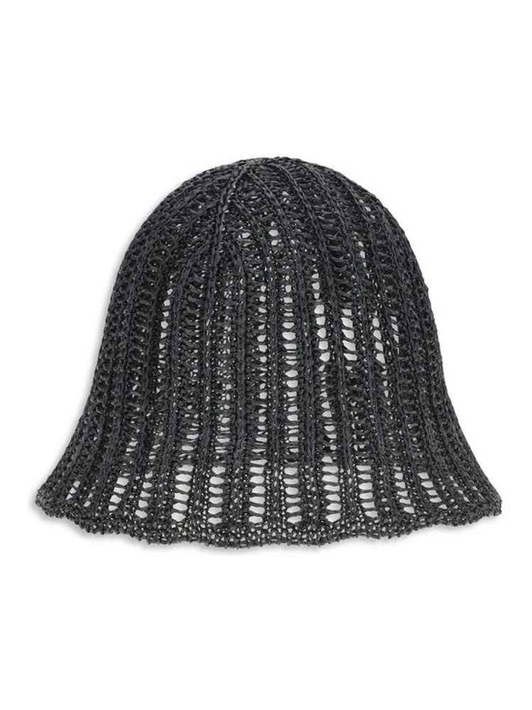Black Raffia Hat