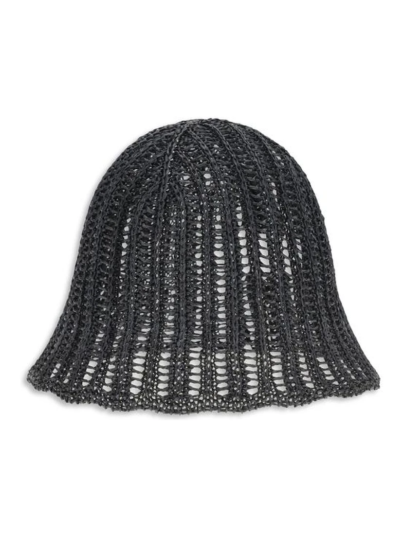 Black Raffia Hat