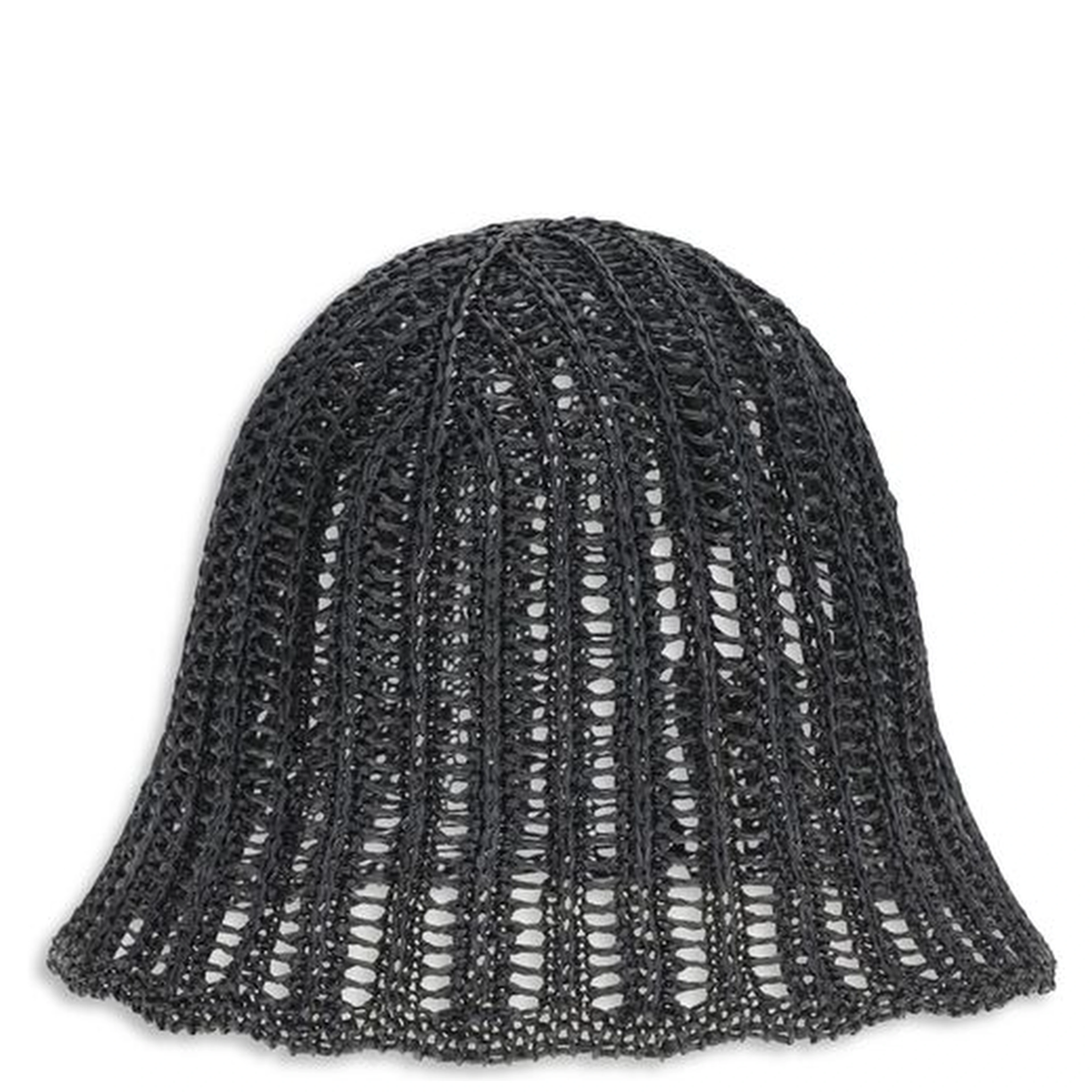 Black Raffia Hat