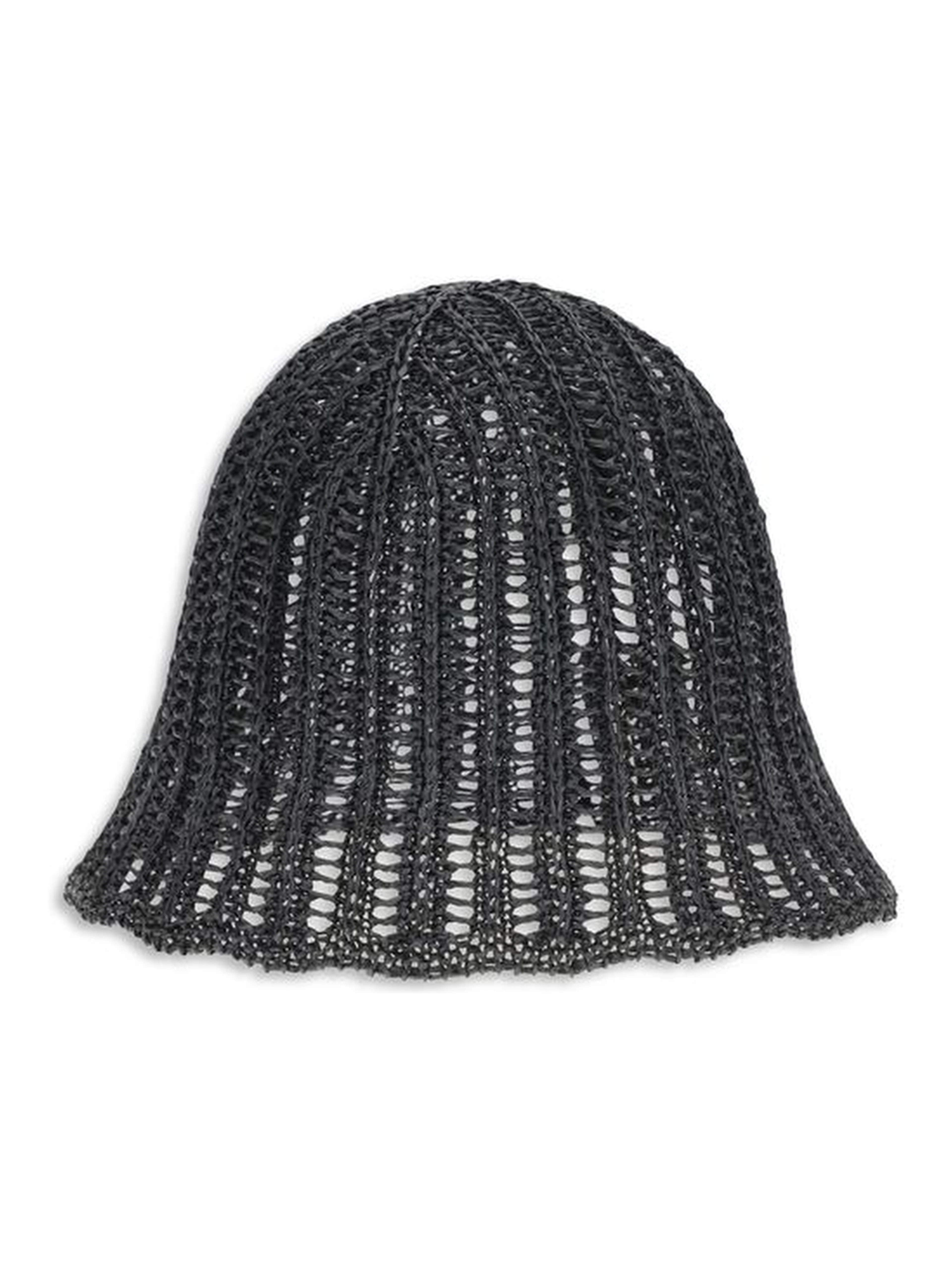 Black Raffia Hat