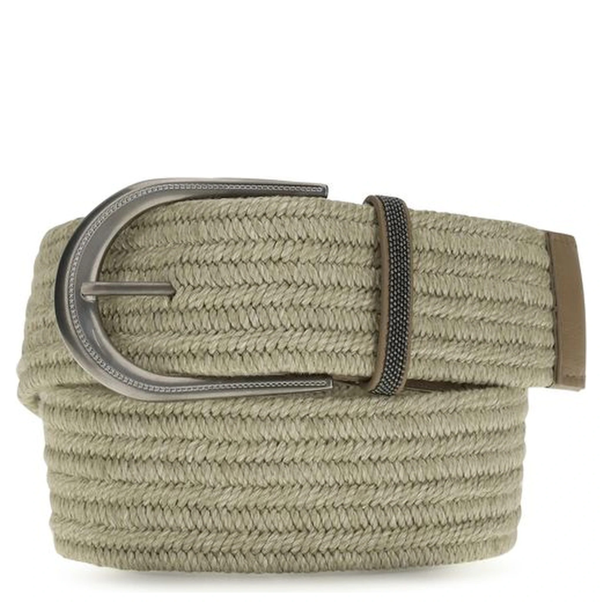 Beige Linen Regular Belt