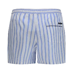 Blue Cotton Bermuda Shorts