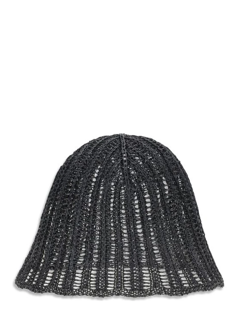 Black Raffia Hat