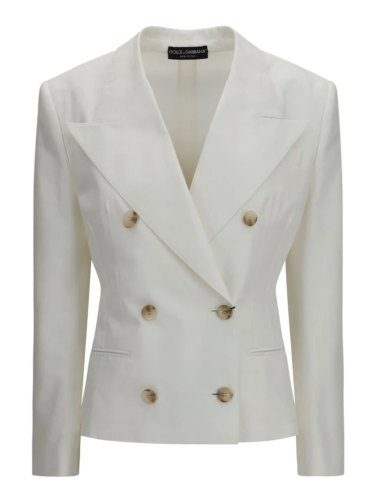 White Cotton Blazer