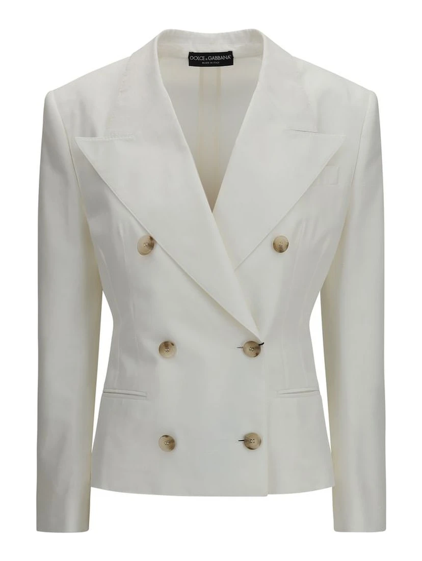 White Cotton Blazer